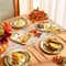 200 PCS Thanksgiving Pumpkin Paper Plates and Napkins Sets (Modern)